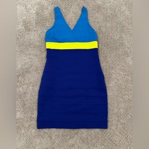 Express color block bandage dress, never worn, brand new with tags